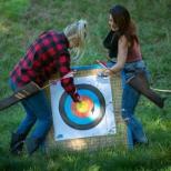 Woman trying out archery at Archery Park Nelson