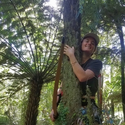 Amazing nature in the pristine native forest archery range of archery park nelson