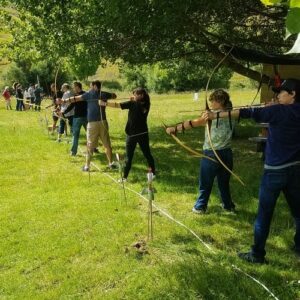 Shaded shooting range at Archery Park Nelson