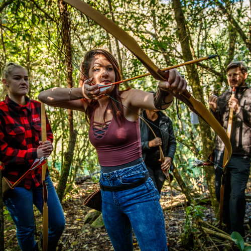 group of archers in the forest of Archery Park Nelson