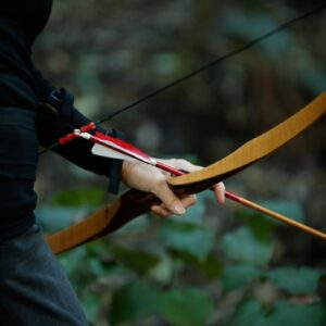 Archery Park Nelson Longbow and arrow close-up