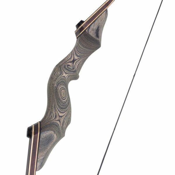 Black Hunter Longbow - Closeup of bow riser