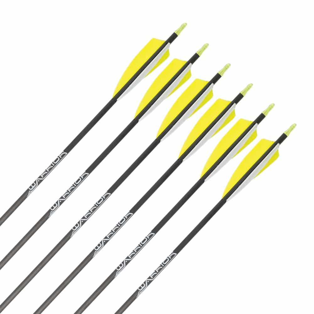 Black Eagle Vintage Carbon Arrows - Green/ Yellow - 6-pack